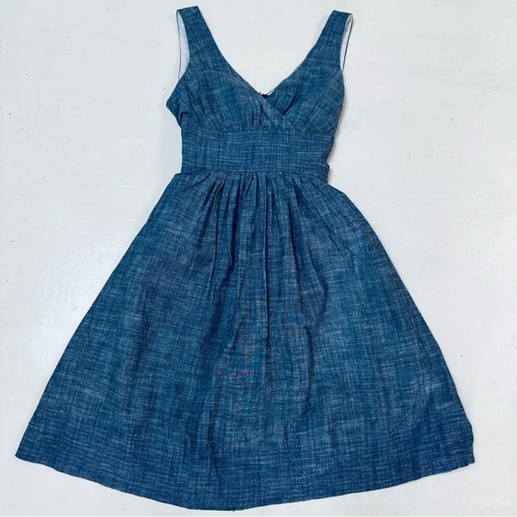 VB Smart Tank Dress Size 4 Blue Sleeve Cotton - Picture 3 of 6